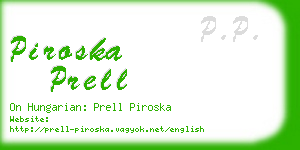 piroska prell business card